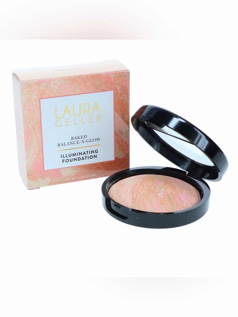 Laura Geller Baked Balance-N-Glow Illuminating Foundation Porcelain 0.28oz NWT